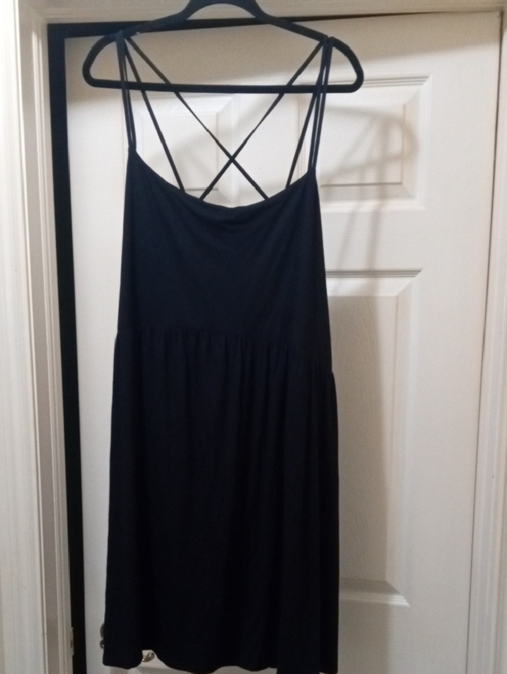 💲5⃣▶▶Black Strappy Women's Dress - Classic Summer Slip 4x